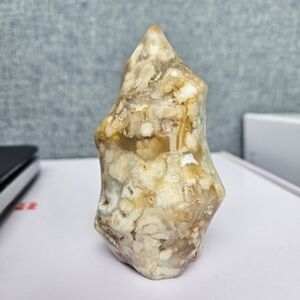 Flower Agate Flame Crystal Tower Point carved